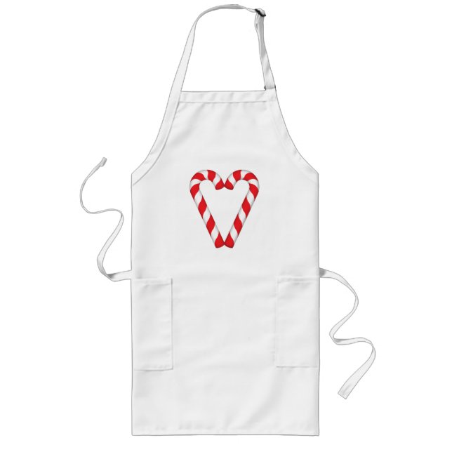 Tablier Long Candy Cane Heart Screwball Graphics Holiday (Devant)