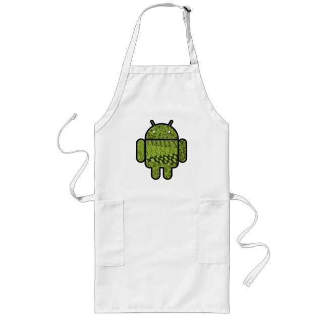 Tablier Long Caractère de gribouillage pour Android™ (Devant)