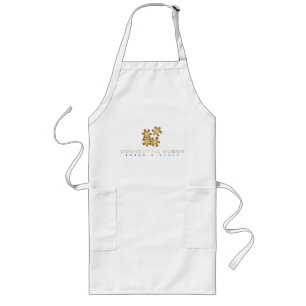 Tablier Long Carte de sécurité pour connexion en blanc - Logo S