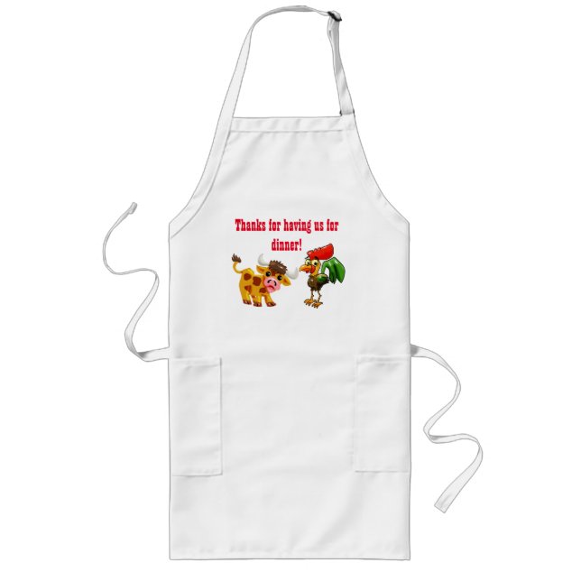 Tablier Long Carton Steer et Rooster Long Apron (Devant)
