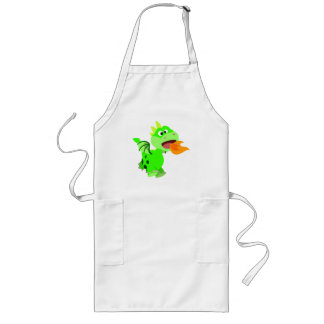 Tablier Long Cartoon Bébé Dragon Bébé à crache feu mignon