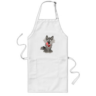 Tablier Long Cartoon doux et sot