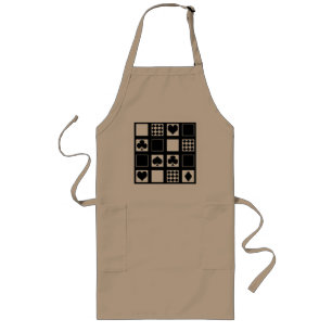 Tablier Long Casino jouer aux cartes costume coeur croix clubs