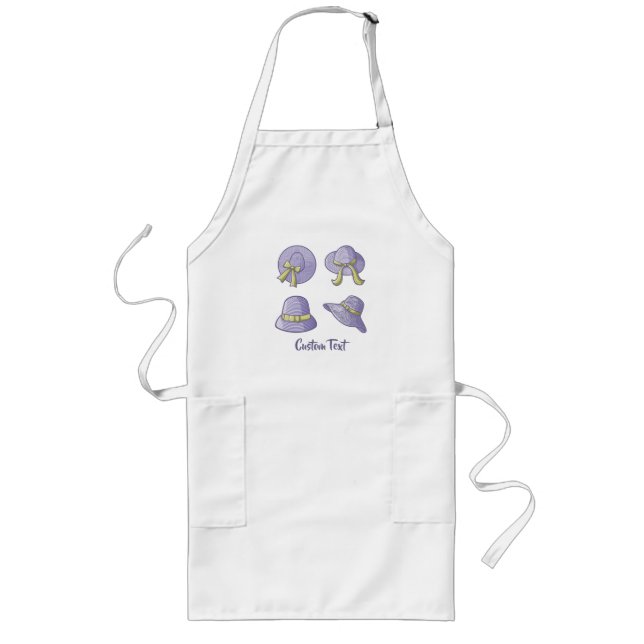 Tablier Long Casquettes d'été Lilac (Devant)