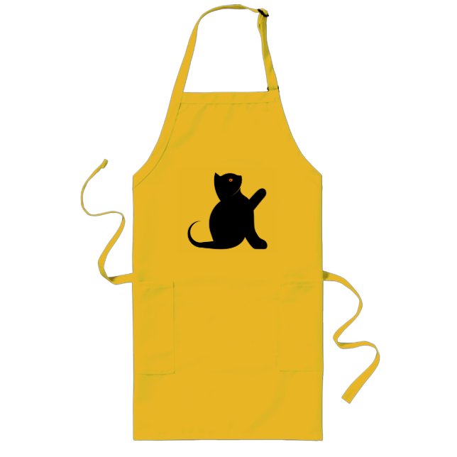 Tablier Long Cat dit bonjour (Devant)