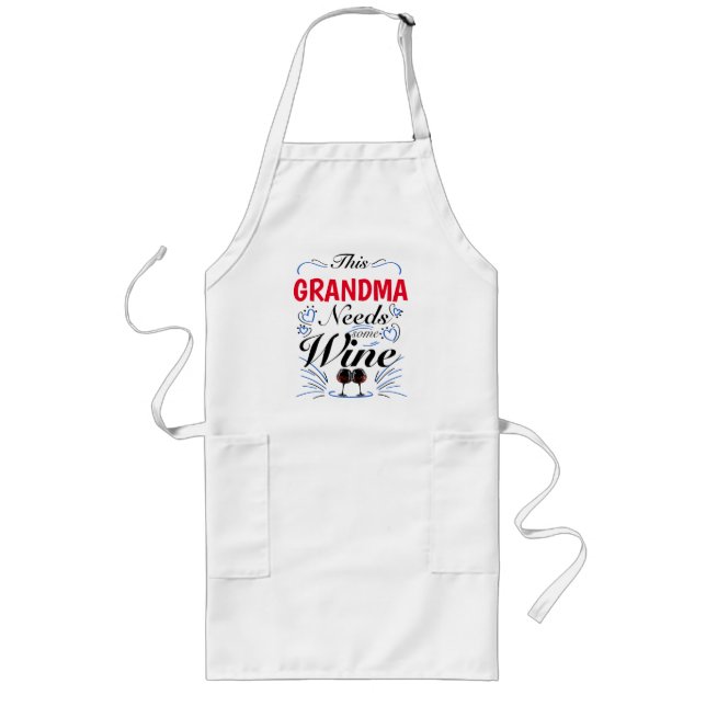 Tablier Long Cette Grand-Mère A Besoin De Vin (Devant)