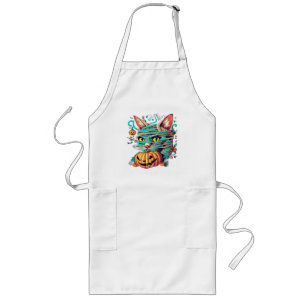 Tablier Long Chat momie drôle Halloween