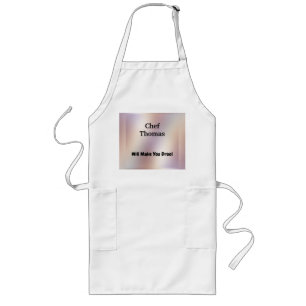 Tablier Long Chef Apron avec un Arrière - plan designer