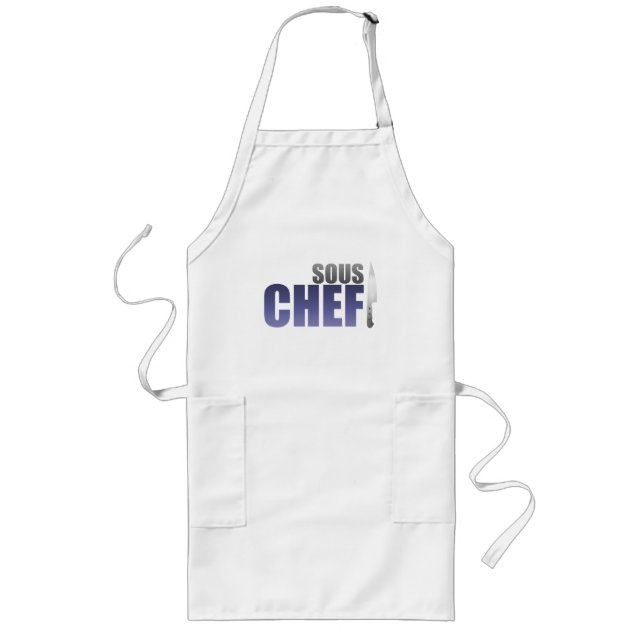 Tablier Long Chef bleu de Sous (Devant)