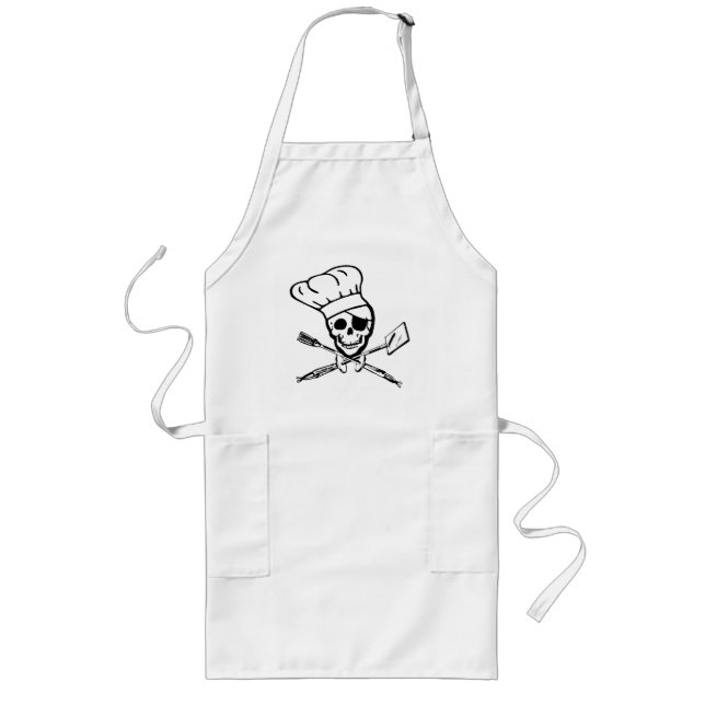 Tablier Long Chef de jolly roger de pirate ou tablier de (Devant)
