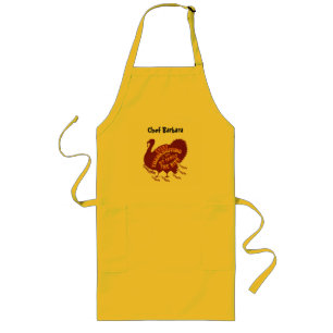 Tablier Long Chef femme Nom Thanksgiving Kitchen