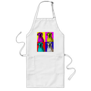 Tablier Long chien de pop art en coton Long Apron