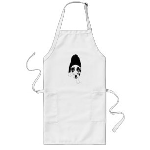 Tablier Long Chien d'encre en marche illumine chaque repas de f