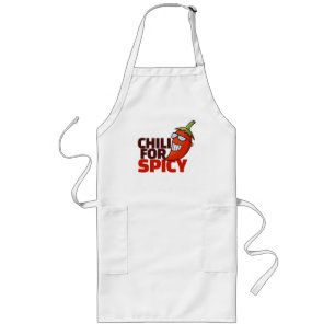 Tablier Long Chili personnalisable pour T-shirt épicé