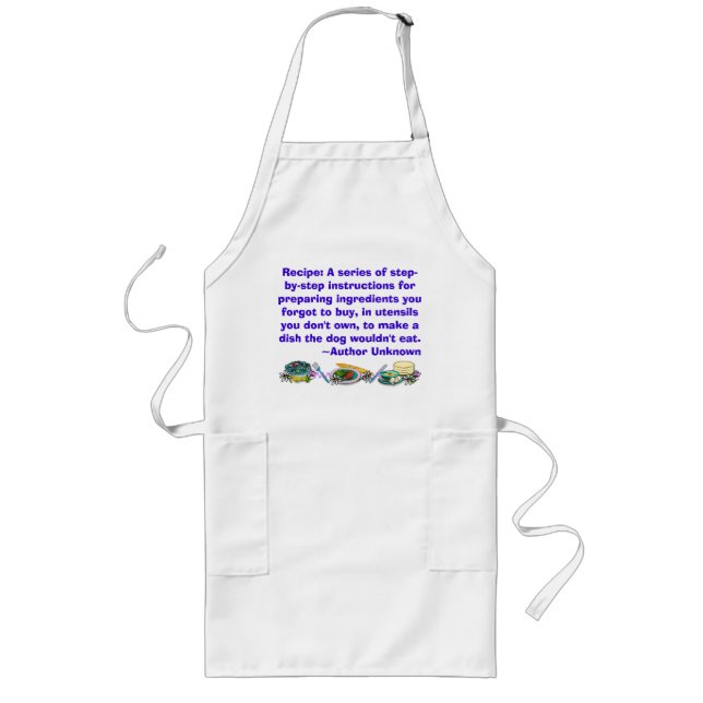 Tablier Long Citation de recette (Devant)