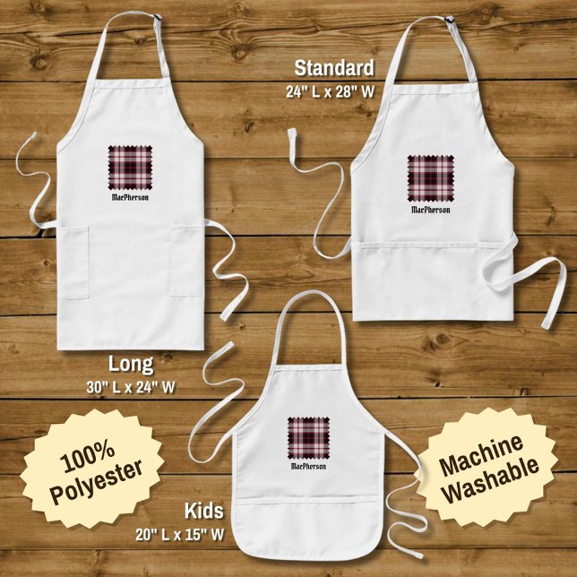 Tablier Long Clan MacPherson Chasse Tartan Apron (Créateur téléchargé)