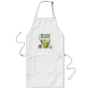 Tablier Long Club de Matcha de Routine Matinale Personnalisé