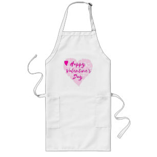 TABLIER LONG COEUR "HEUREUSE SAINTE-VALENTIN"