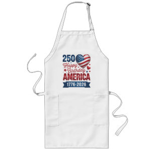 Tablier Long Cœurs USA 1776 2026 4 juillet