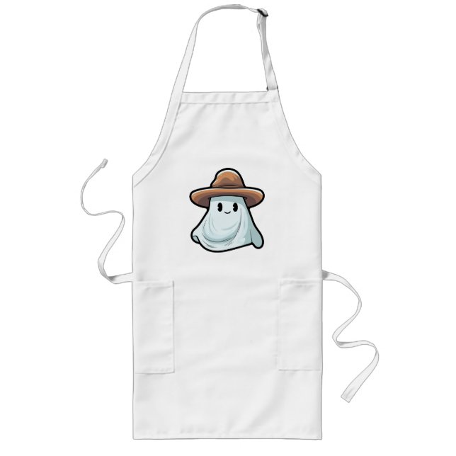 Tablier Long Collection Halloween Baby Boo Cowboy Fantôme (Devant)