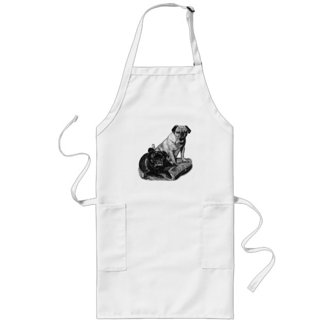 Tablier Long Compagnons de cuisine, Cœur enjoué (Devant)