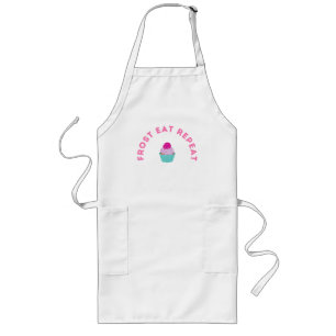 Tablier Long Conception de Cupcake Frost Eat Repeat