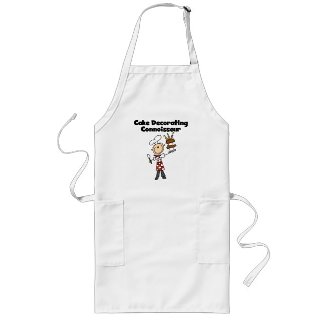 Tablier Long Connaisseur masculin de décoration de gâteaux (Devant)