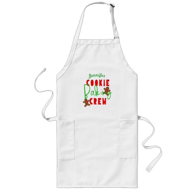 Tablier Long Cookie Baking Crew Fun Holiday Cuisine (Devant)