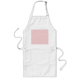 Tablier Long Coral rose Pois par Shirley Taylor