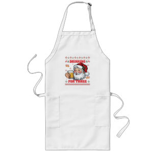 Tablier Long Couple Père Noël Noël Boire