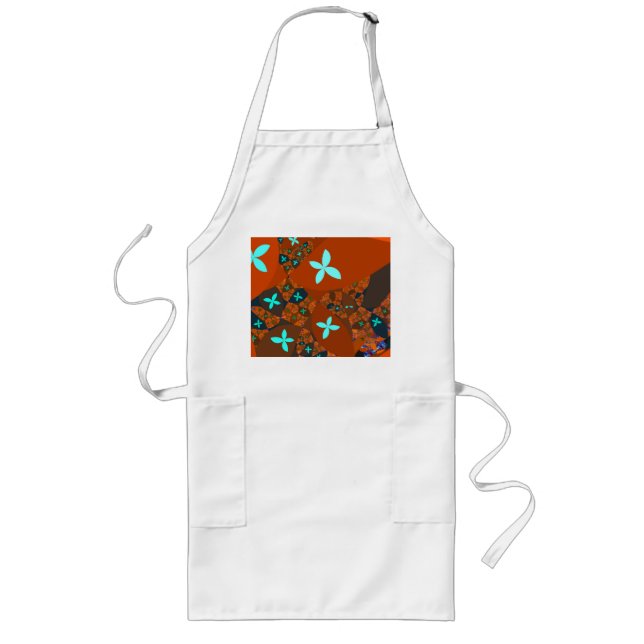 Tablier Long Crazy Quilt Abstract Fractal Design (Devant)