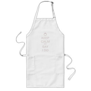 Tablier Long Création de mariage personnalisable Keep Calm