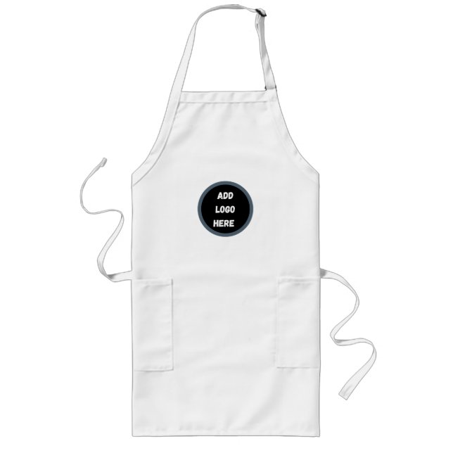 Tablier Long Créez votre propre bleu gris foncé personnalisé (Devant)