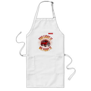 Tablier Long Cuisine drôle de caserne de pompiers