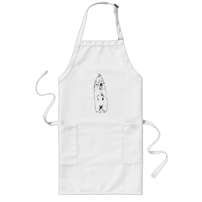 Tablier Long Cuisinier de vacances avec un doré (Devant)