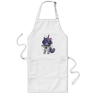 Tablier Long Cute Astro Unicorn Long Apron