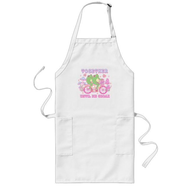Tablier Long Cute Grenouille Couple - Ensemble Jusqu'À Ce Que N (Devant)