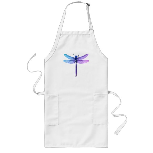 Tablier Long Cute libellule arc-en-ciel (Devant)
