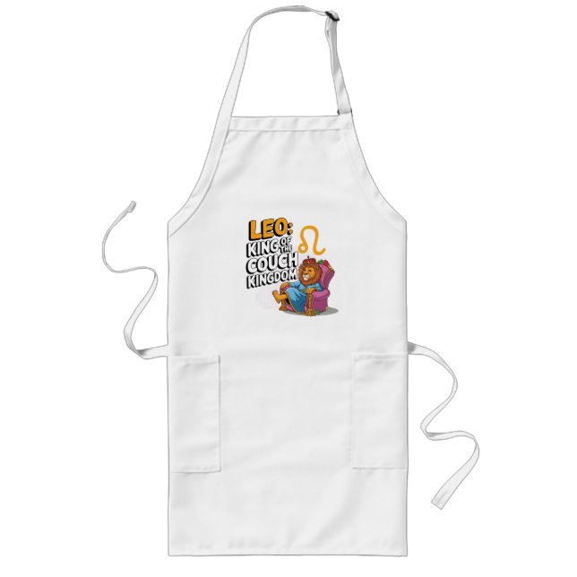 Tablier Long Design amusant Zodiac Leo (Devant)