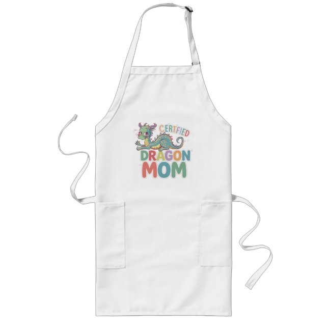 Tablier Long Design coloré Certified Dragon maman (Devant)