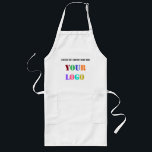 Tablier Long Design Your Own Branded Company Apron Template<br><div class="desc">Custom Fonts and Colors - Design Your Own Personalized Aprons Example with Your Company Logo Name or Custom Text Branded Promotional Business Apron / Gifts - Add Your Logo - Image or QR Code - Photo / and Name - Company / or Website / E-mail / Phone / Social Media...</div>