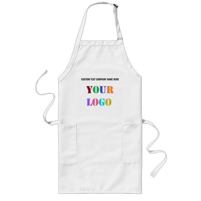 Tablier Long Design Your Own Branded Company Apron Template (Devant)