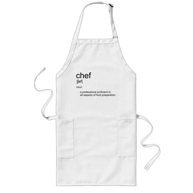 Tablier Long Dictionnaire de définition CHEF de la conception d (Devant)