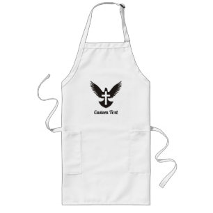 Tablier Long Dove with Cross Long Apron