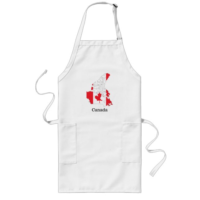 Tablier Long Drapeau de la fierté canadienne à l'intérieur de l (Devant)
