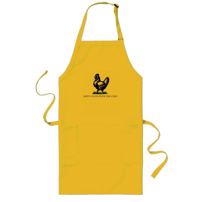 Tablier Long Drapeau de poulet Ne vous disputez pas avec le che (Devant)