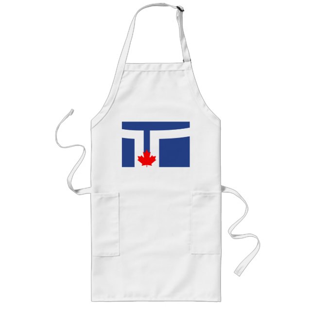 Tablier Long Drapeau de Toronto, Ontario Long Apron (Devant)