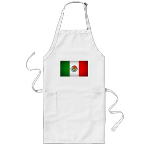 Tablier Long Drapeau du Mexique stylisé