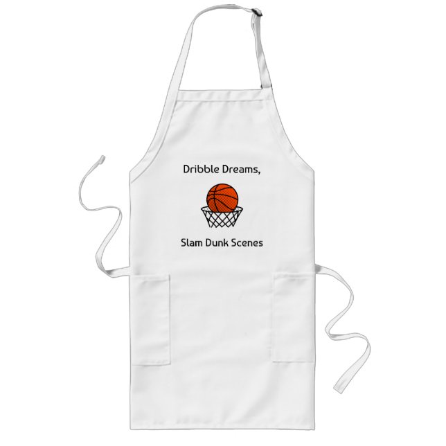 Tablier Long Dribble Dreams, Scènes de Slam Dunk Basketball (Devant)