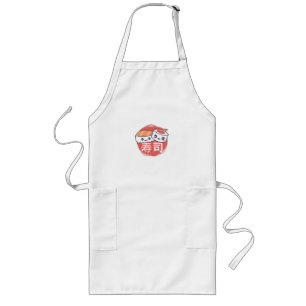 Tablier Long Drôle de dessin animé sushi